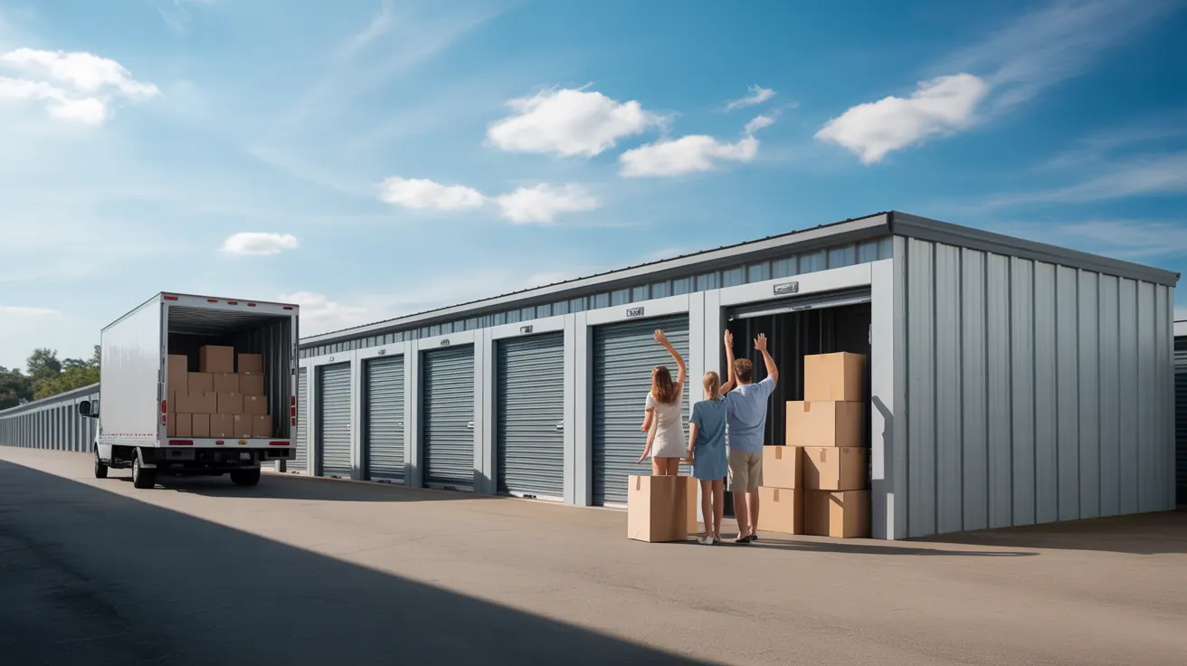 Neatly stacked and organized vaults in a secure, long-term storage warehouse
