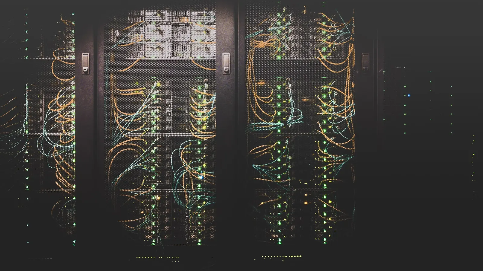 A secure server room with racks of IT equipment for long-distance transport